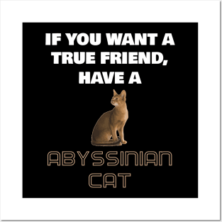 If You Want a True Friend, Have a Abyssinian Cat Posters and Art